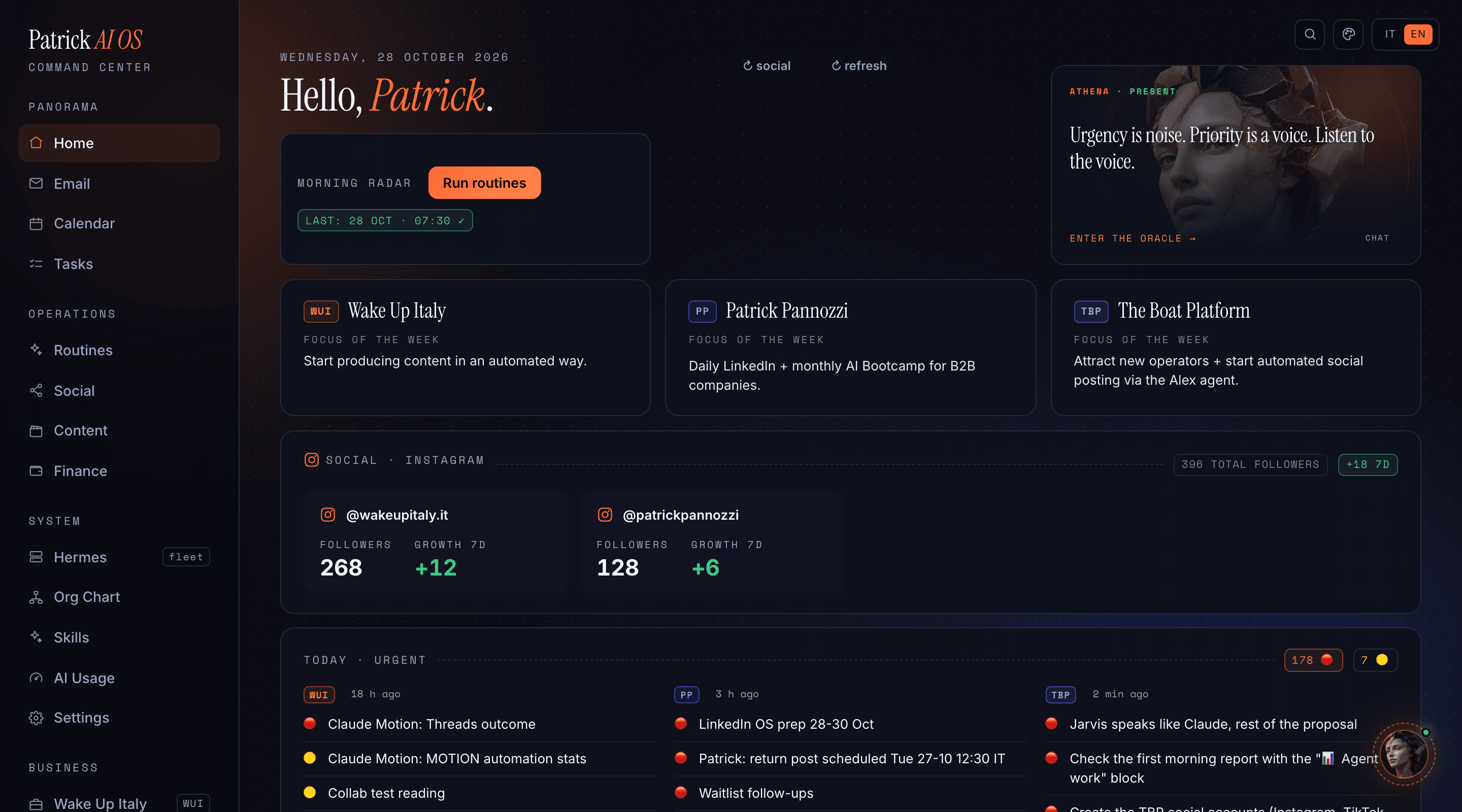 AI Personal OS interface